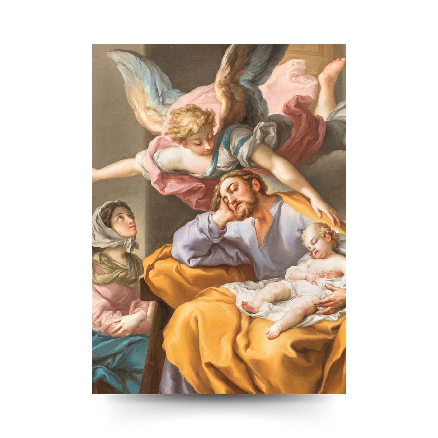 Santino Santa Famiglia. Sul retro "San Giuseppe, sognatore dei sogni di Dio"
