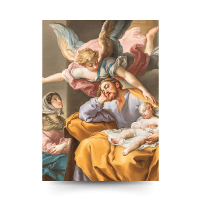 Santino Santa Famiglia. Sul retro "San Giuseppe, sognatore dei sogni di Dio"