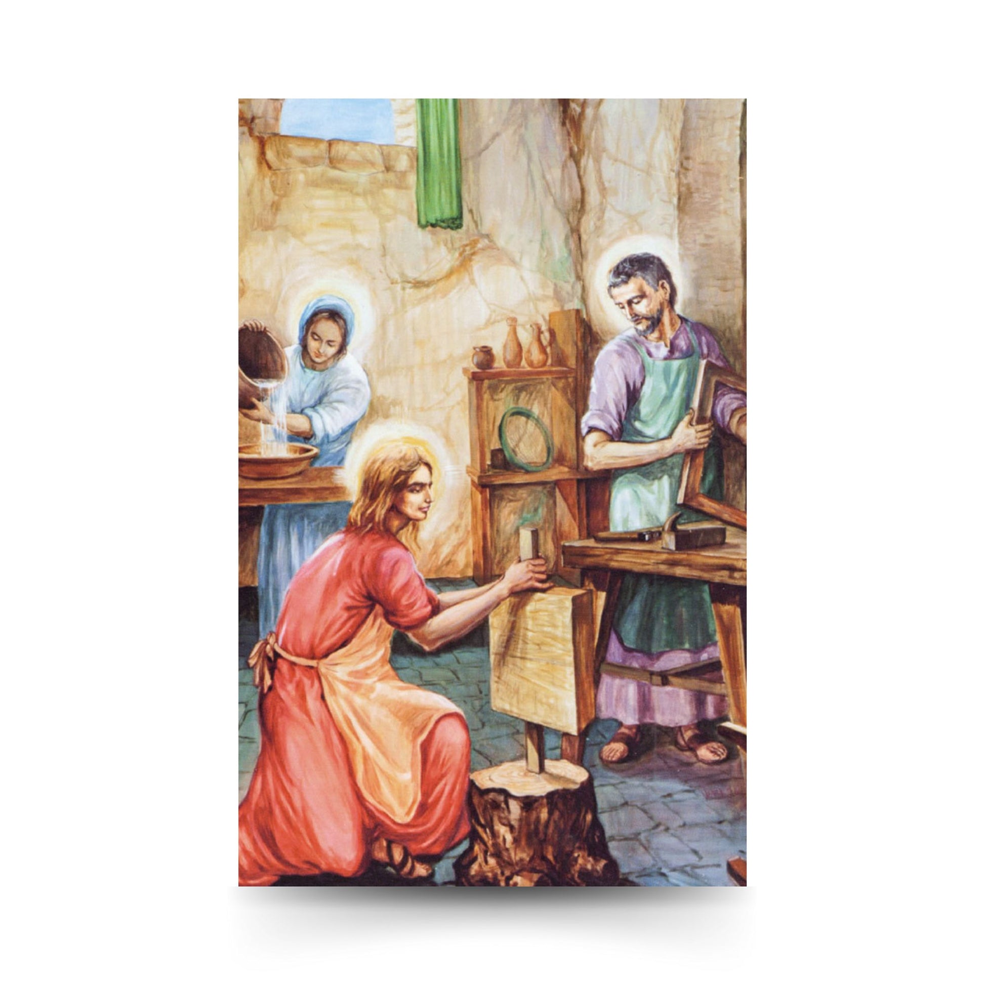 Santino Santa Famiglia. Sul retro "A San Giuseppe lavoratore"