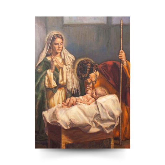 Santino Santa Famiglia. Sul retro "Affidamento a San Giuseppe"