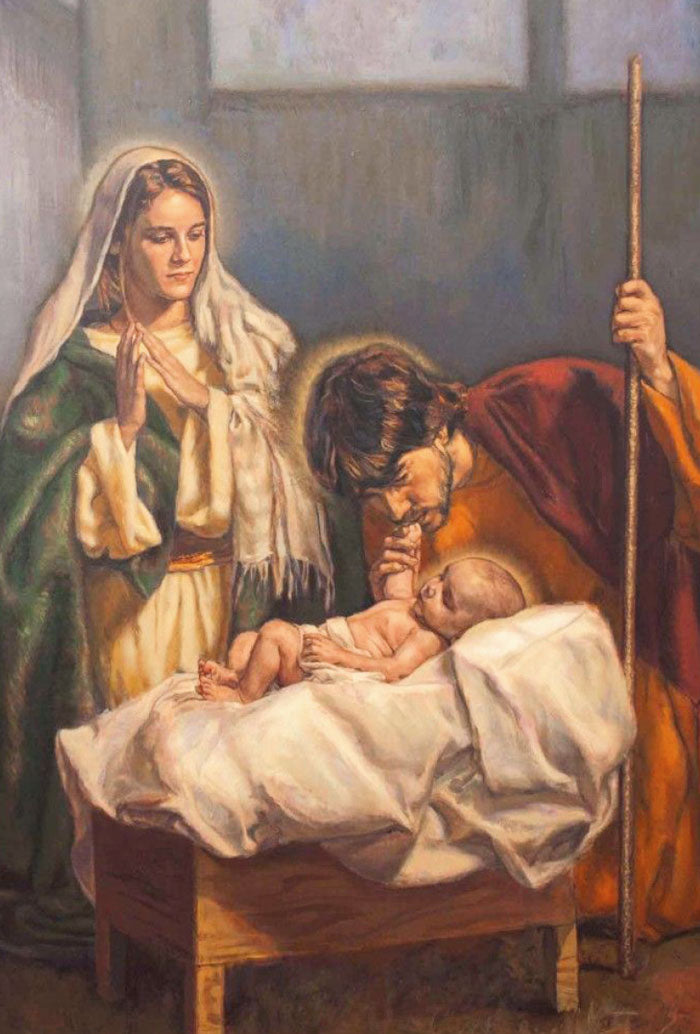 Santino Santa Famiglia. Sul retro "Affidamento a San Giuseppe"