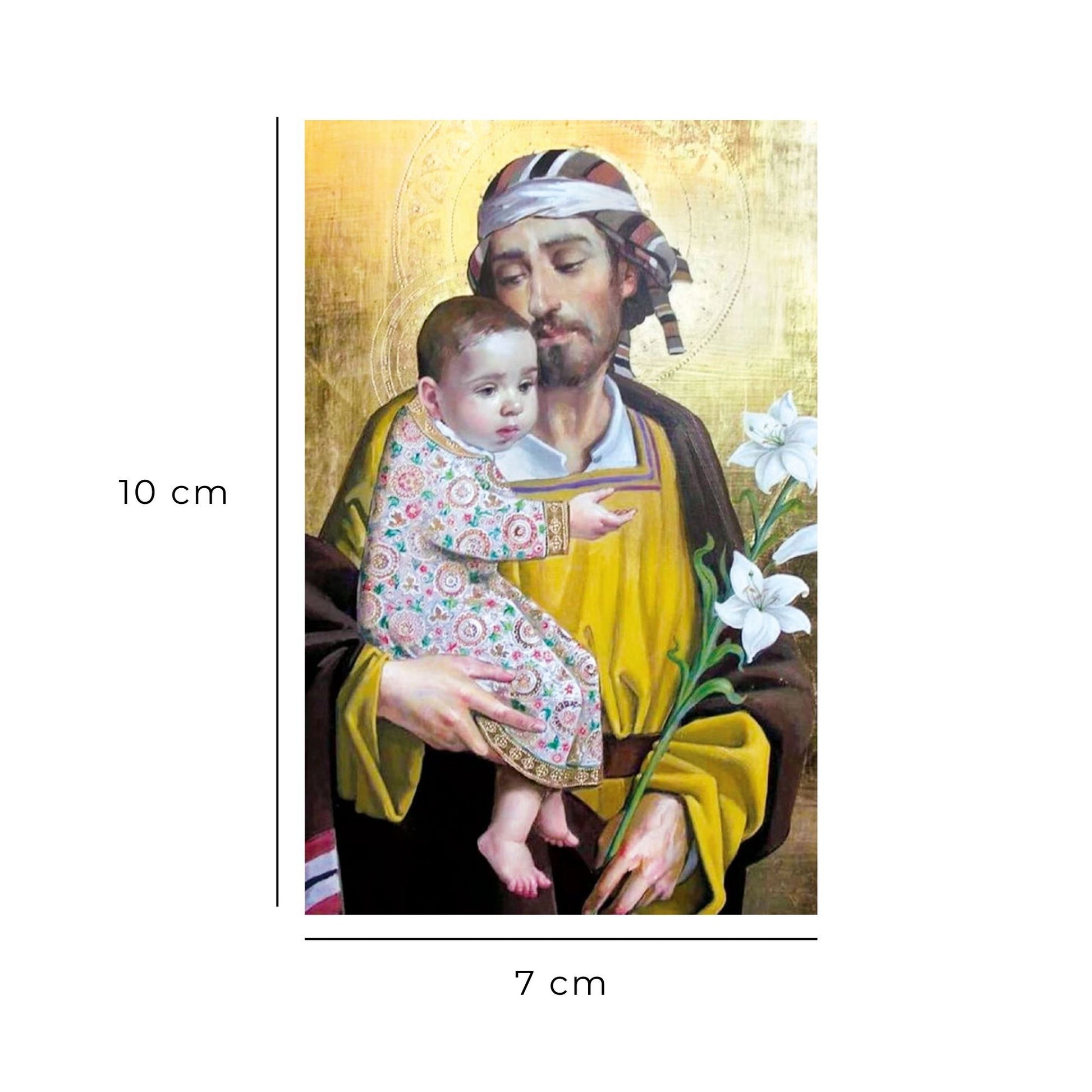 Santino San Giuseppe e Gesù Bambino. Sul retro "San Giuseppe, a te ricorriamo"