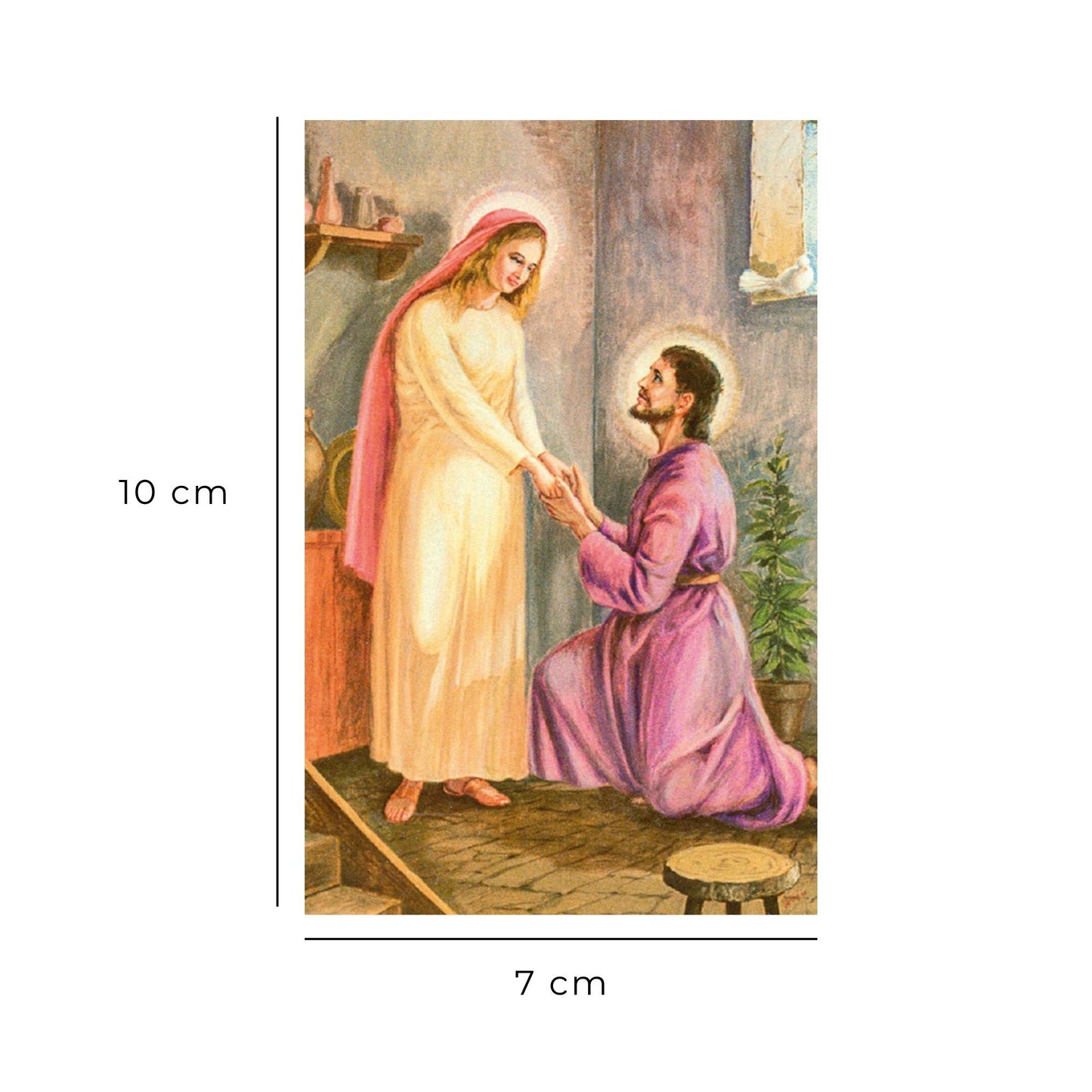 Santino Santi Giuseppe e Maria. Sul retro "San Giuseppe vero sposo"