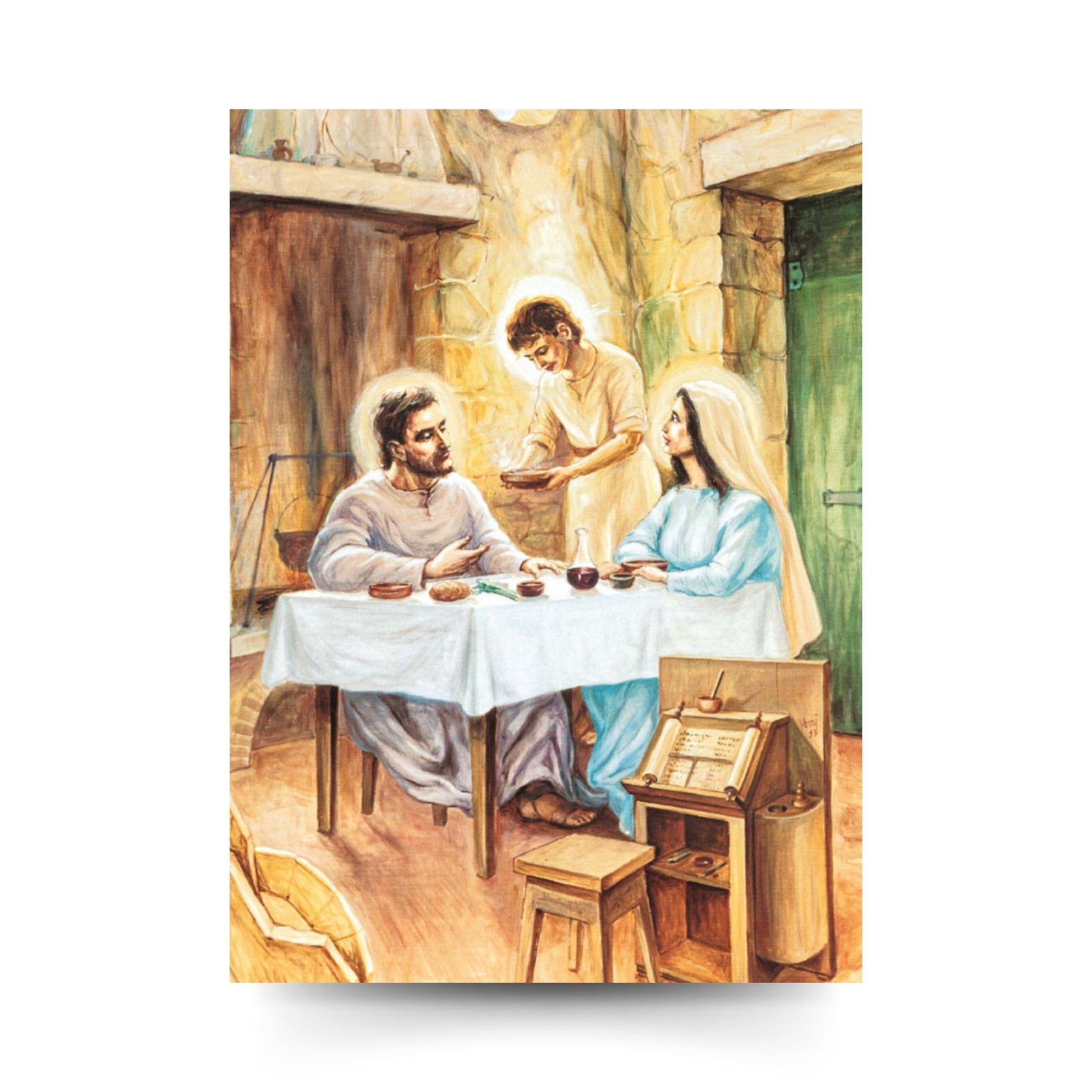 Santino Santa Famiglia. Sul retro "A san Giuseppe, per ottenere l'intesa familiare"