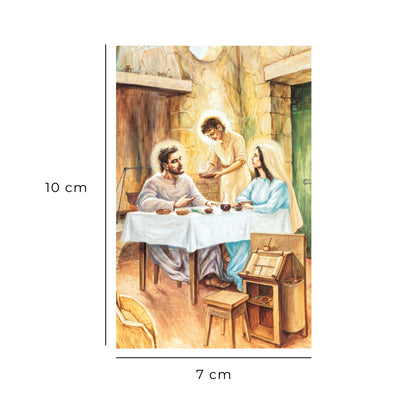 Santino Santa Famiglia. Sul retro "A san Giuseppe, per ottenere l'intesa familiare"