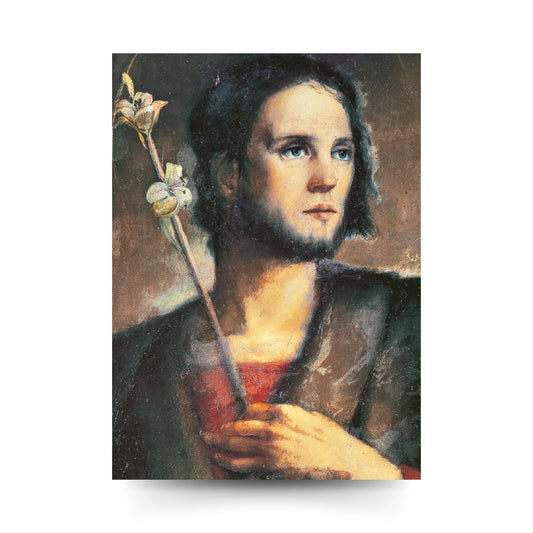 Santino San Giuseppe. Sul retro "Preghiera a San Giuseppe per un malato"
