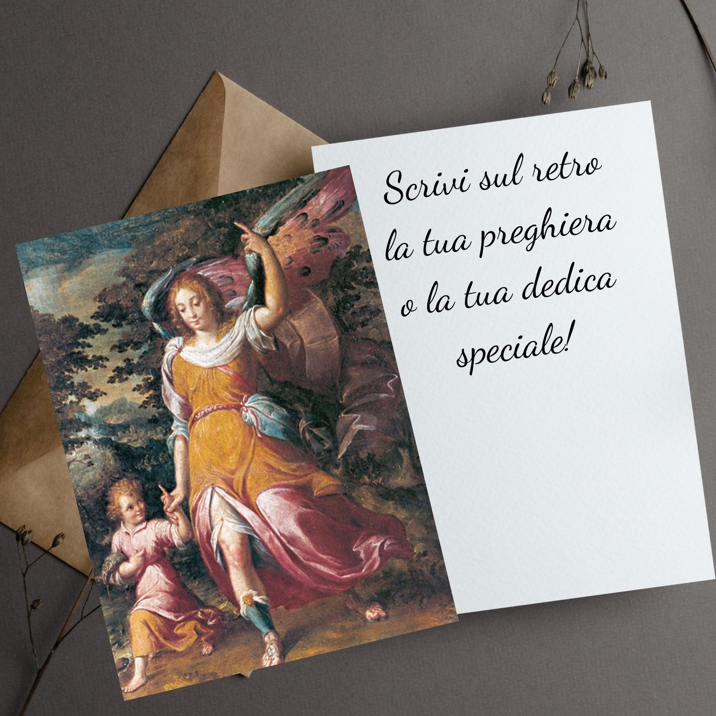 Santino arcangelo Raffaele. Retro bianco