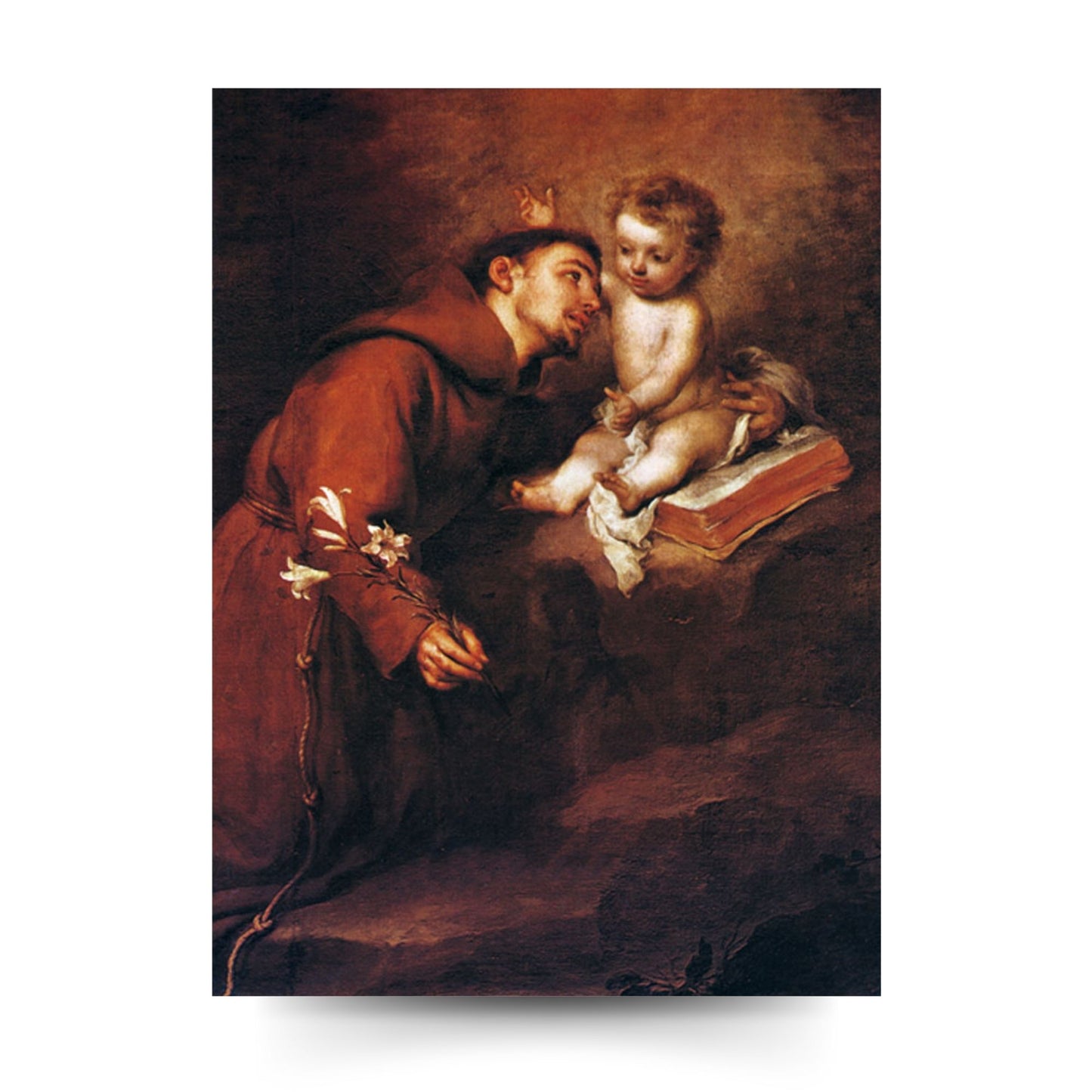 Santino sant'Antonio di Padova. Sul retro "Preghiera per ritrovare le cose perdute"