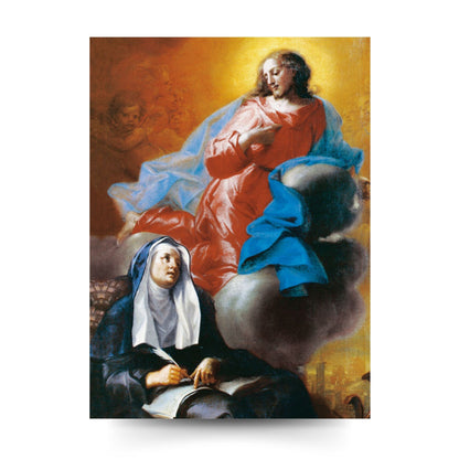 Santino santa Brigida. Retro bianco