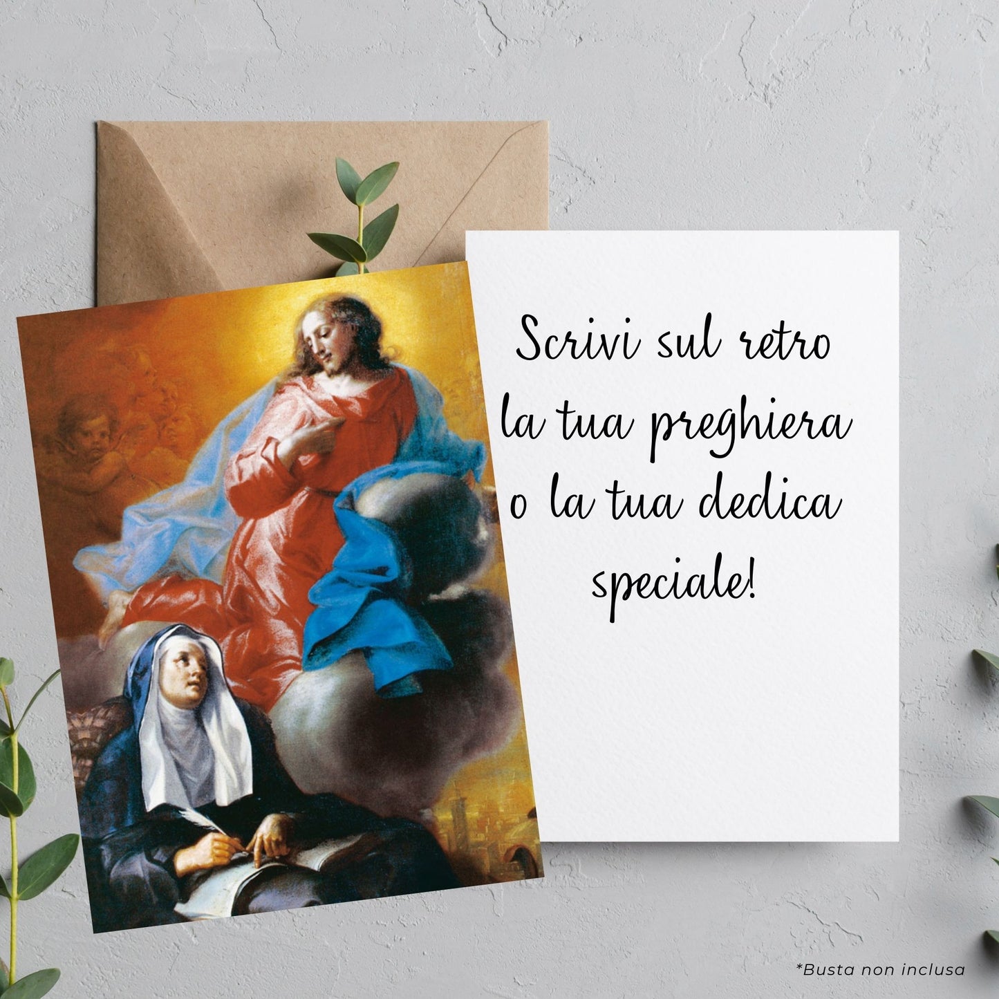 Santino santa Brigida. Retro bianco