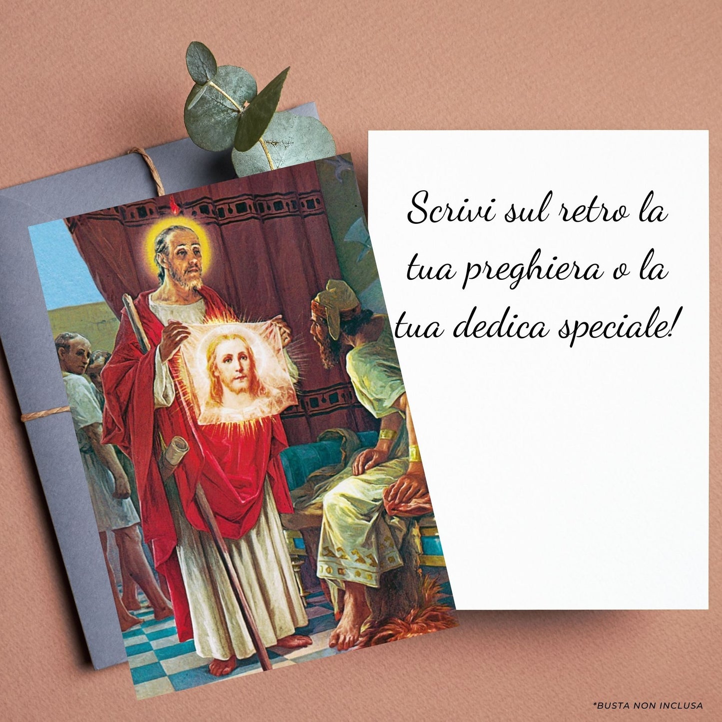 Santino san Giuda Taddeo. Retro bianco