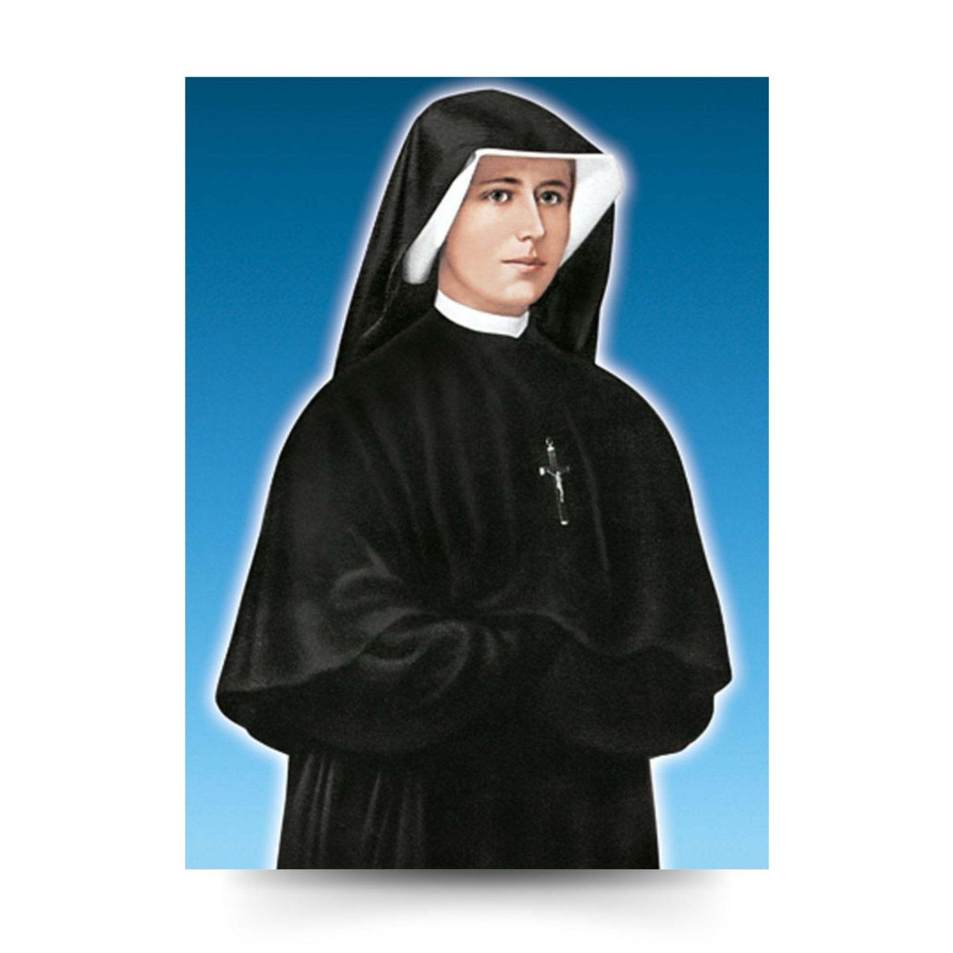 Santino santa Faustina Kowalska. Retro bianco