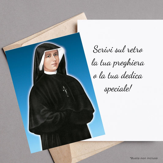 Santino santa Faustina Kowalska. Retro bianco