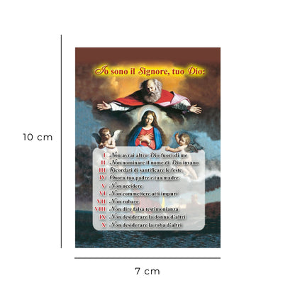 Santino i Dieci comandamenti. Retro bianco