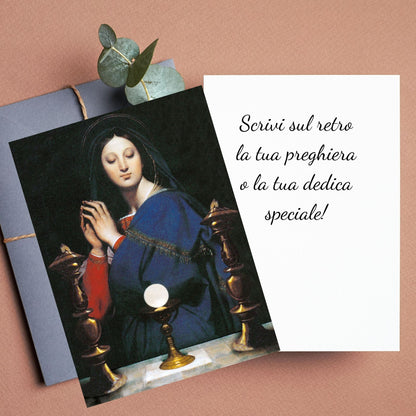 Santino Madonna con Santissimo. Retro bianco