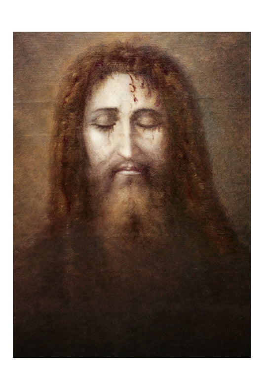 Biglietto pieghevole "Preghiera al Volto santo di Gesù" in inglese "Prayer to the Holy Face of Jesus"
