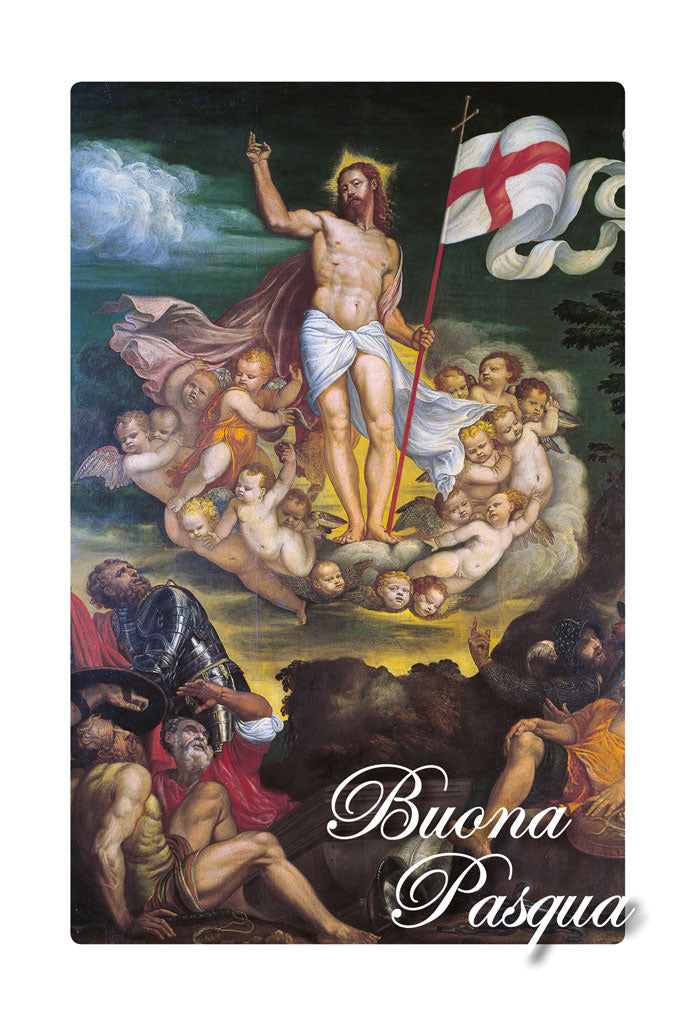 Biglietto augurale Pasqua, Risurrezione di S. dall'Arzere
