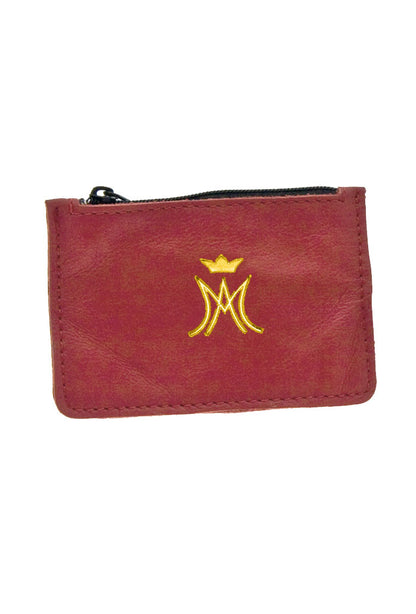 Portacorona in pelle con zip