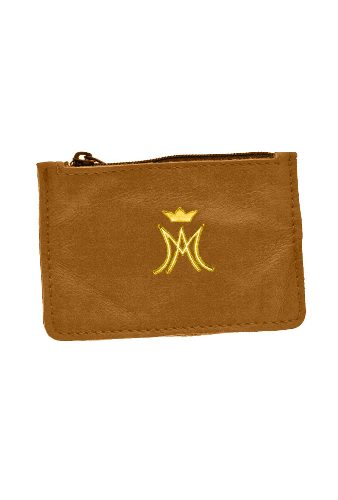 Portacorona in pelle con zip