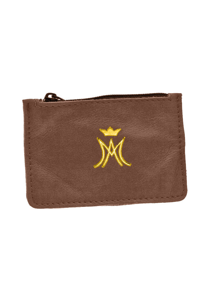 Portacorona in pelle con zip