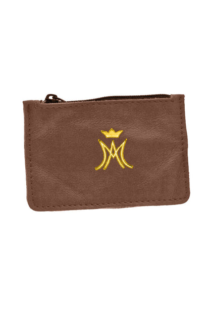 Portacorona in pelle con zip