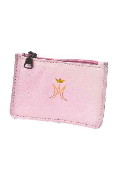 Portacorona in pelle con zip