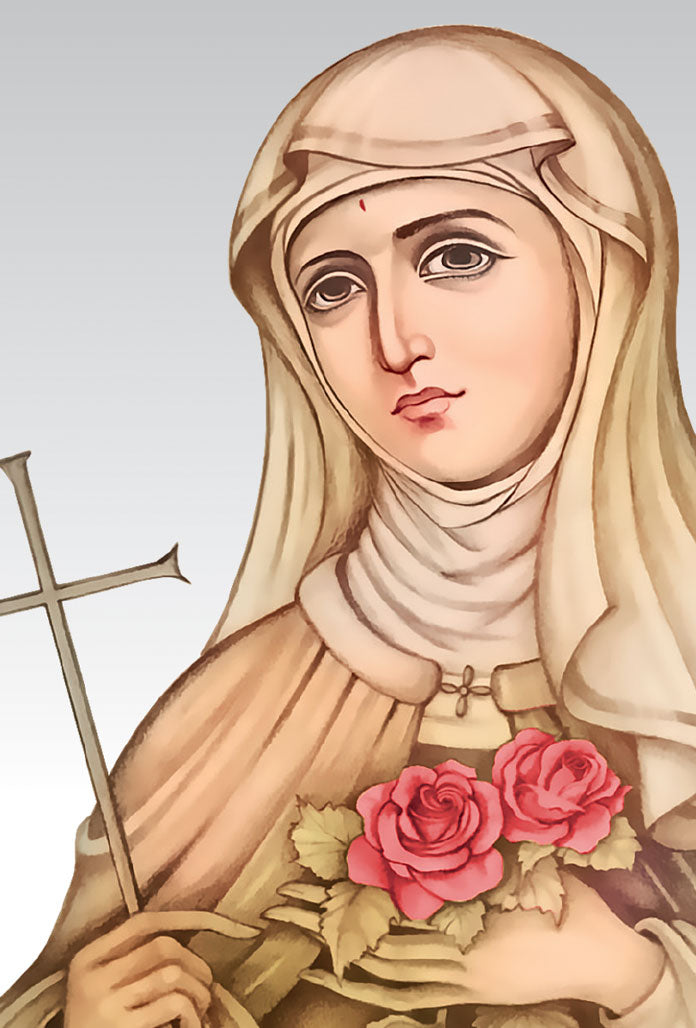 Pieghevole santa Rita con retro "Preghiera a santa Rita per chiedere la fede"