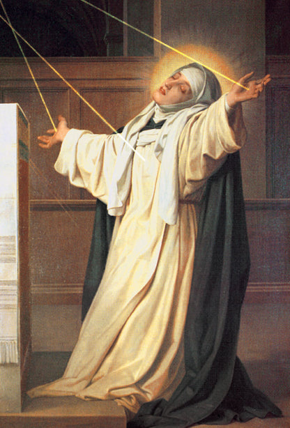 Pieghevole santa Caterina da Siena con "Preghiera a santa Caterina da Siena"