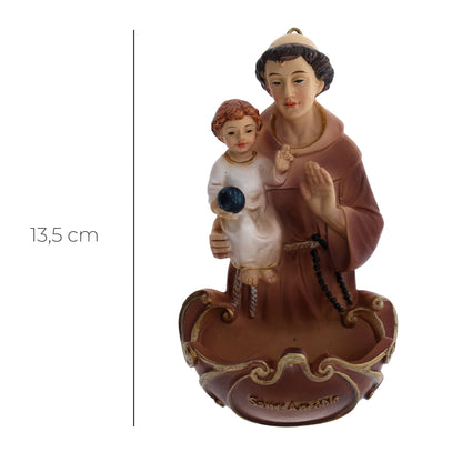 Acquasantiera in resina h. 13,5 cm