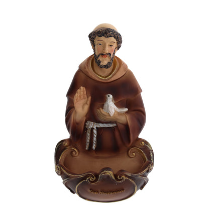 Acquasantiera in resina h. 13,5 cm