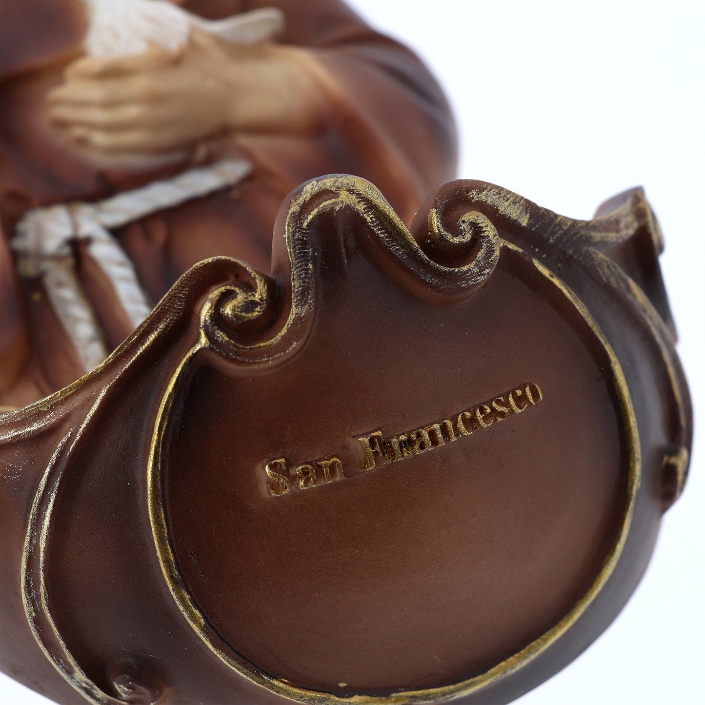 Acquasantiera in resina h. 13,5 cm
