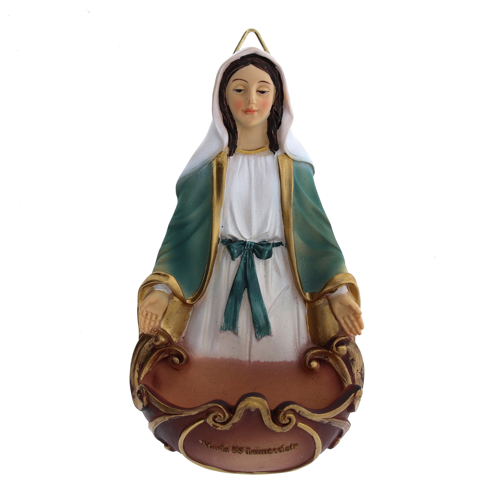 Acquasantiera in resina h. 13,5 cm