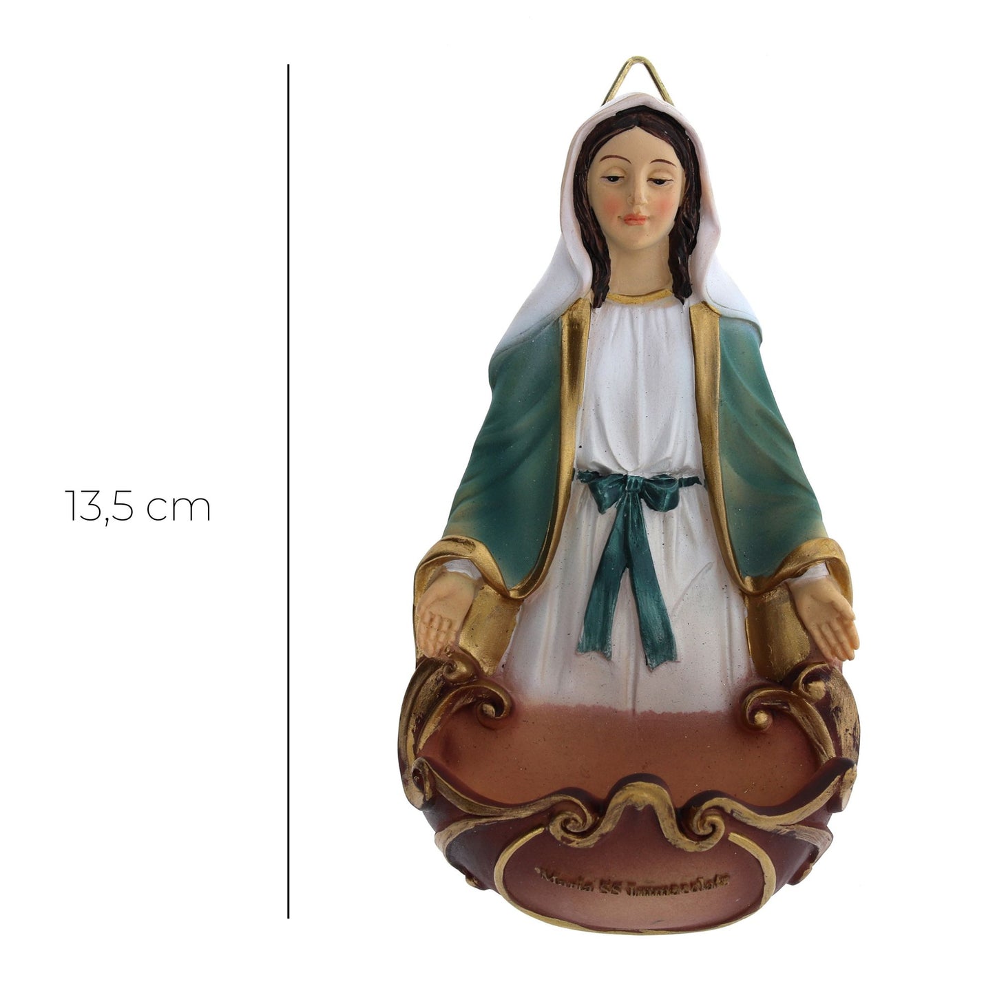 Acquasantiera in resina h. 13,5 cm