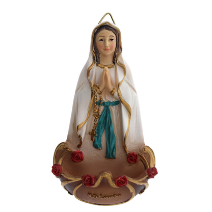 Acquasantiera in resina h. 13,5 cm