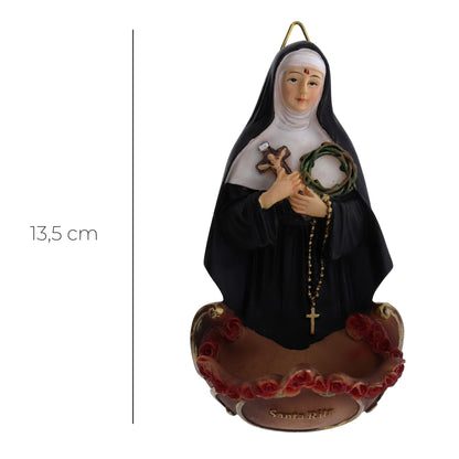 Acquasantiera in resina h. 13,5 cm
