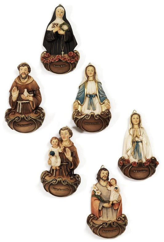 Acquasantiera in resina h. 13,5 cm