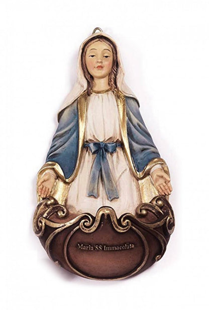 Acquasantiera in resina h. 13,5 cm