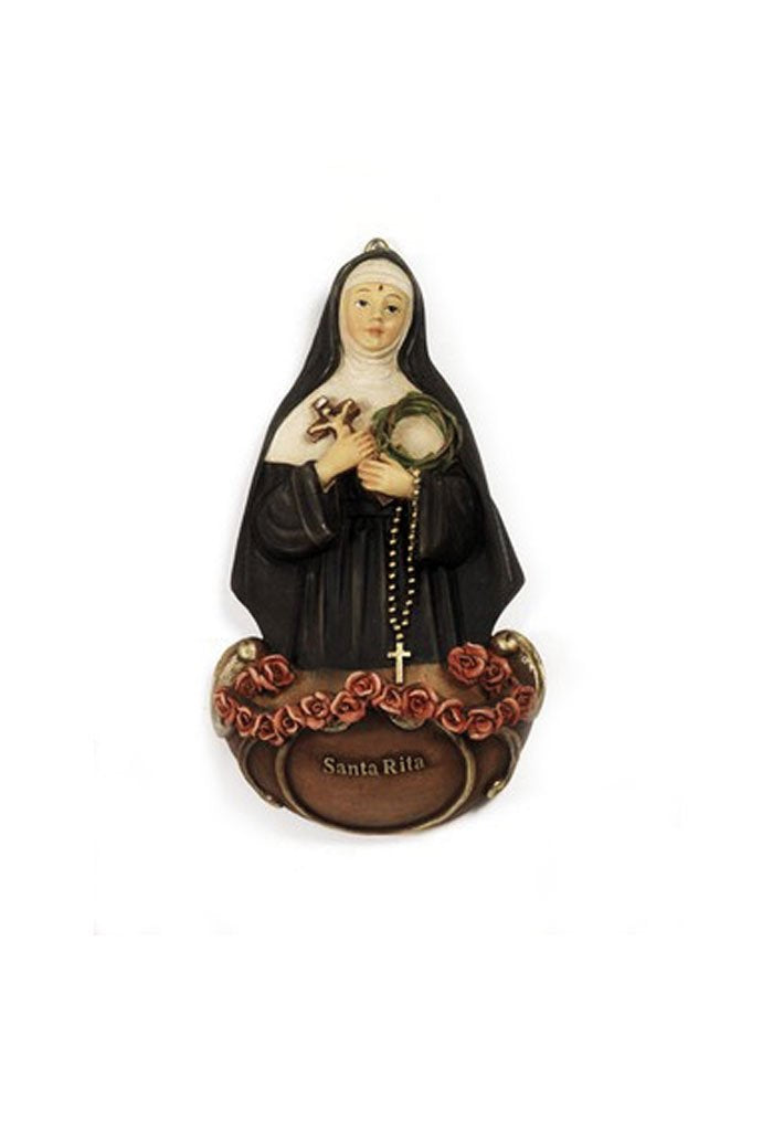 Acquasantiera in resina h. 13,5 cm