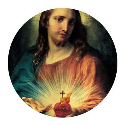 Adesivo sacro cuore di Gesù di Roma. Diametro 8,5 cm