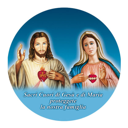 Vetrofania sacri cuori di Gesù e Maria