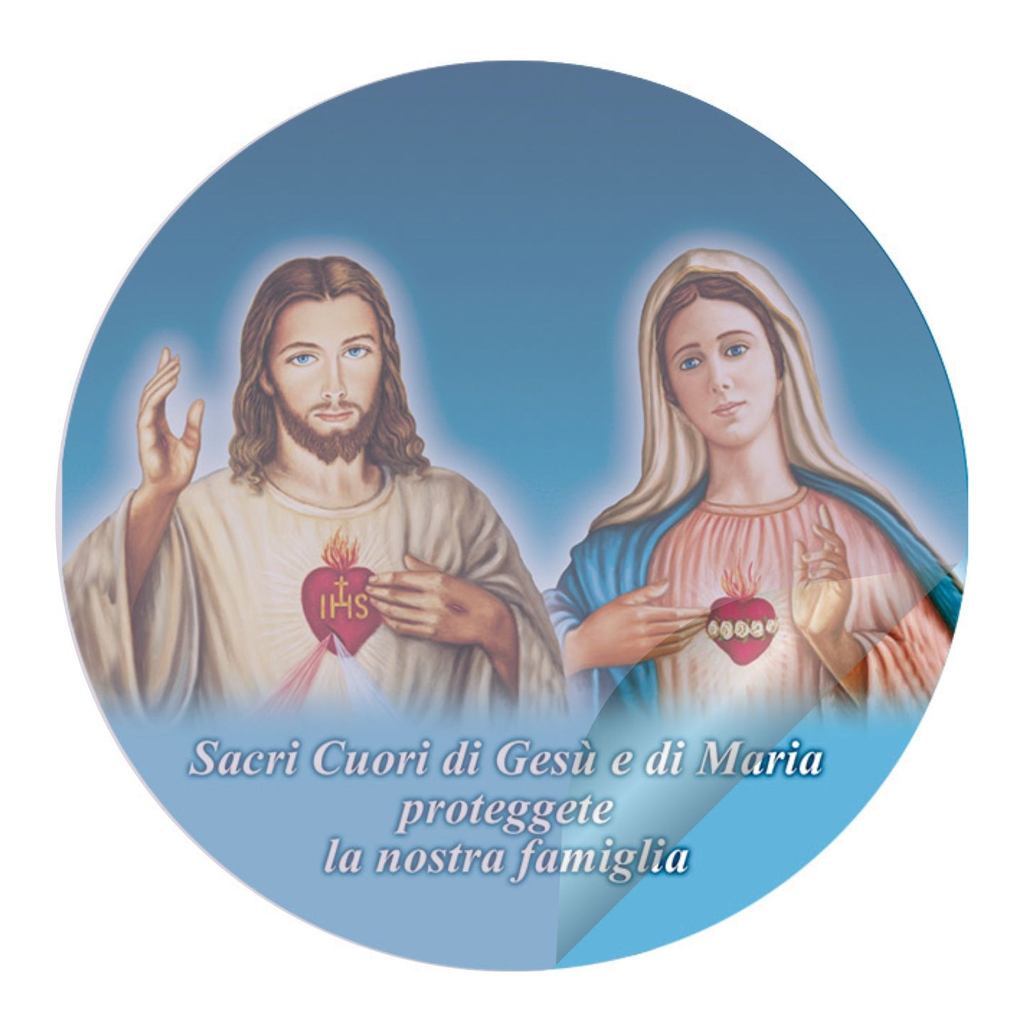 Vetrofania sacri cuori di Gesù e Maria