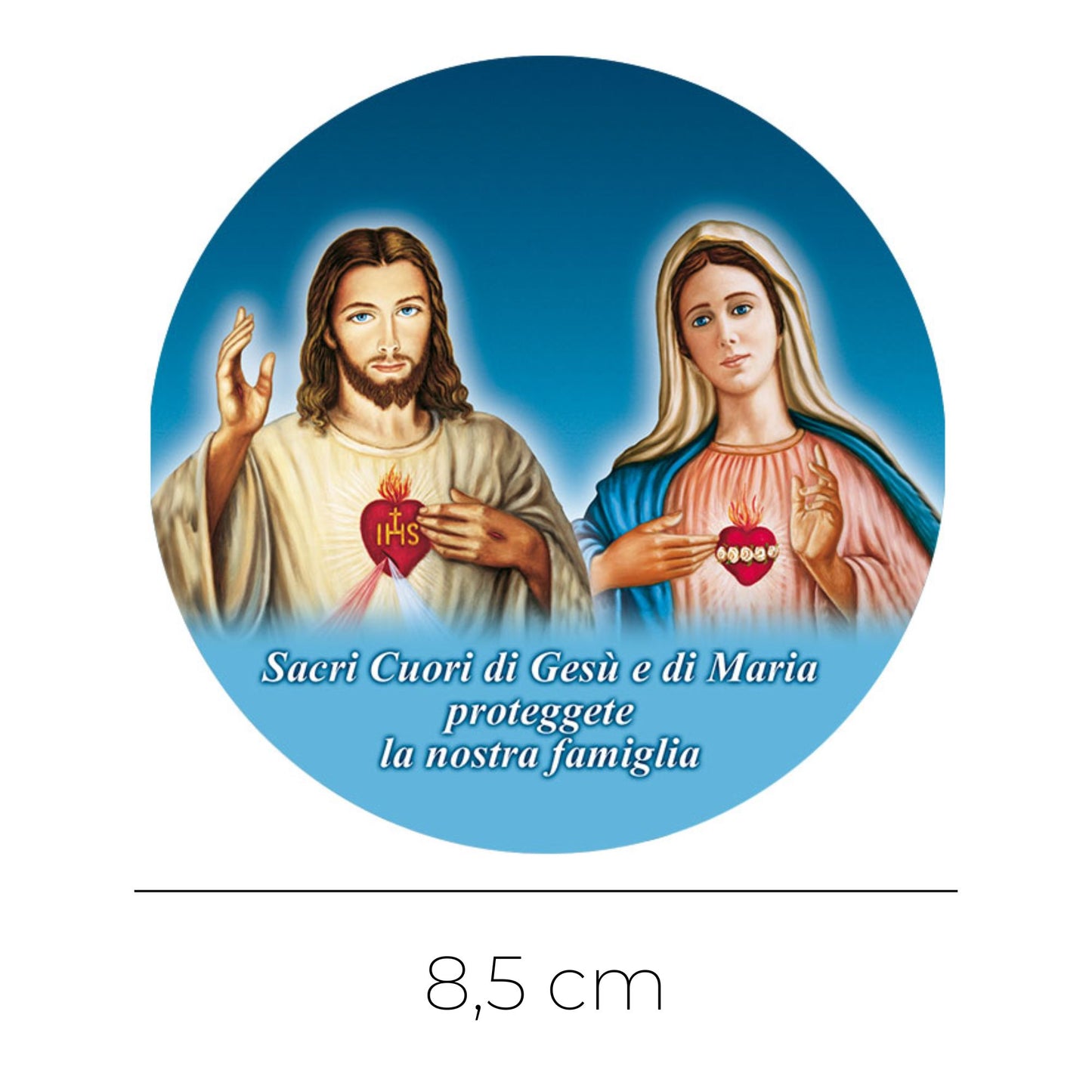 Vetrofania sacri cuori di Gesù e Maria