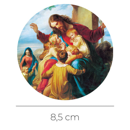 Vetrofania Gesù coi pargoli