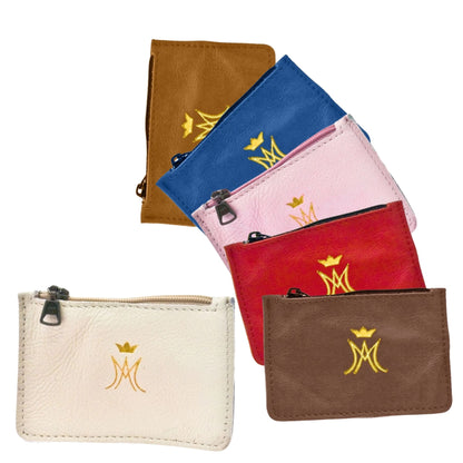 Portacorona in pelle con zip
