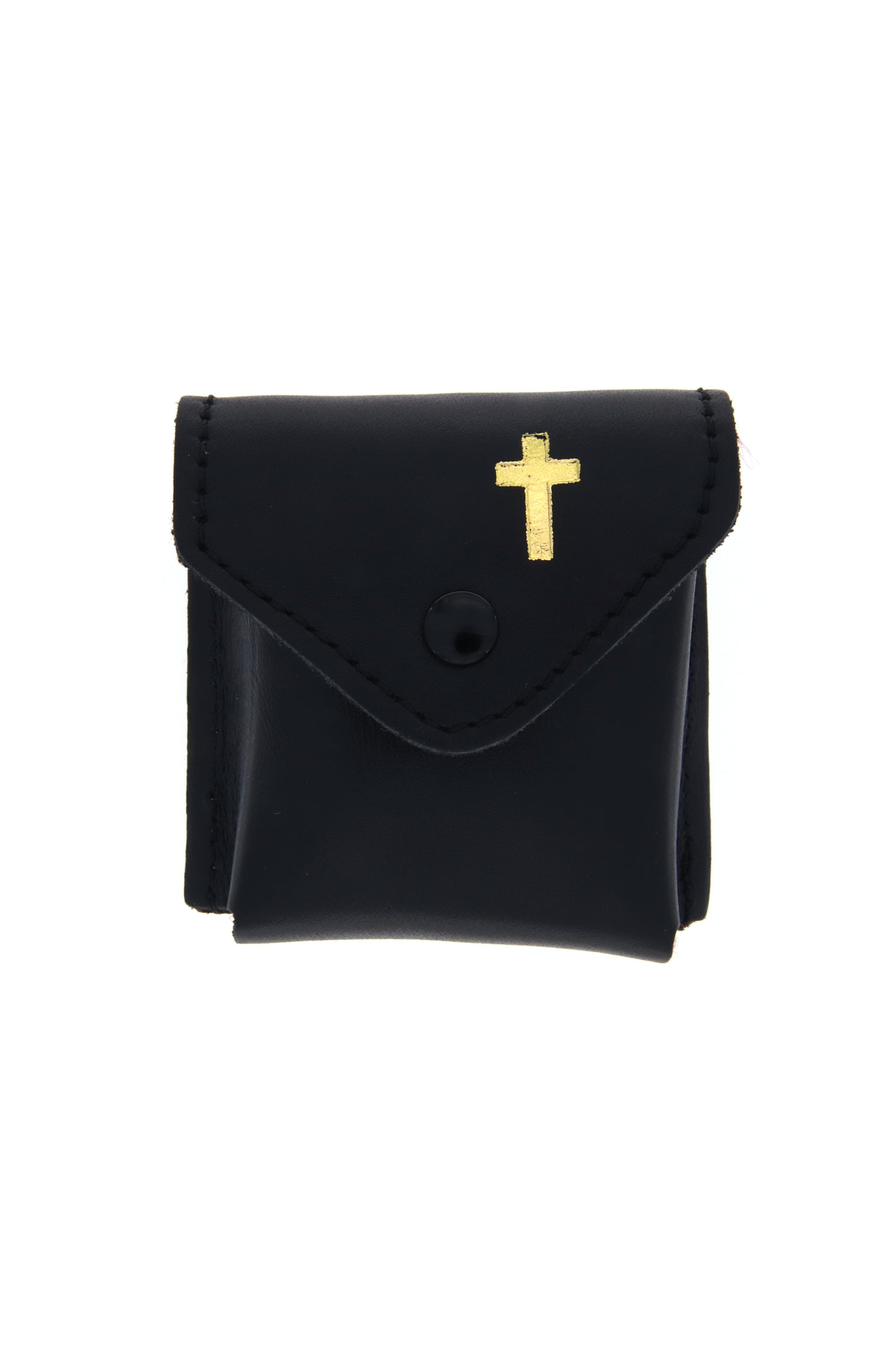 Astuccio portateca in pelle. Dimensione 7x7 cm