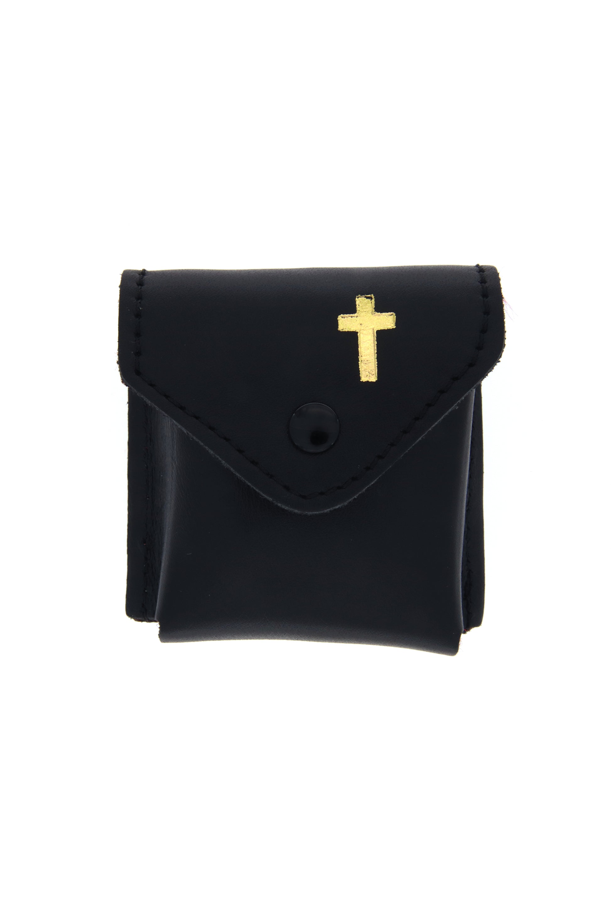 Astuccio portateca in pelle. Dimensione 7x7 cm
