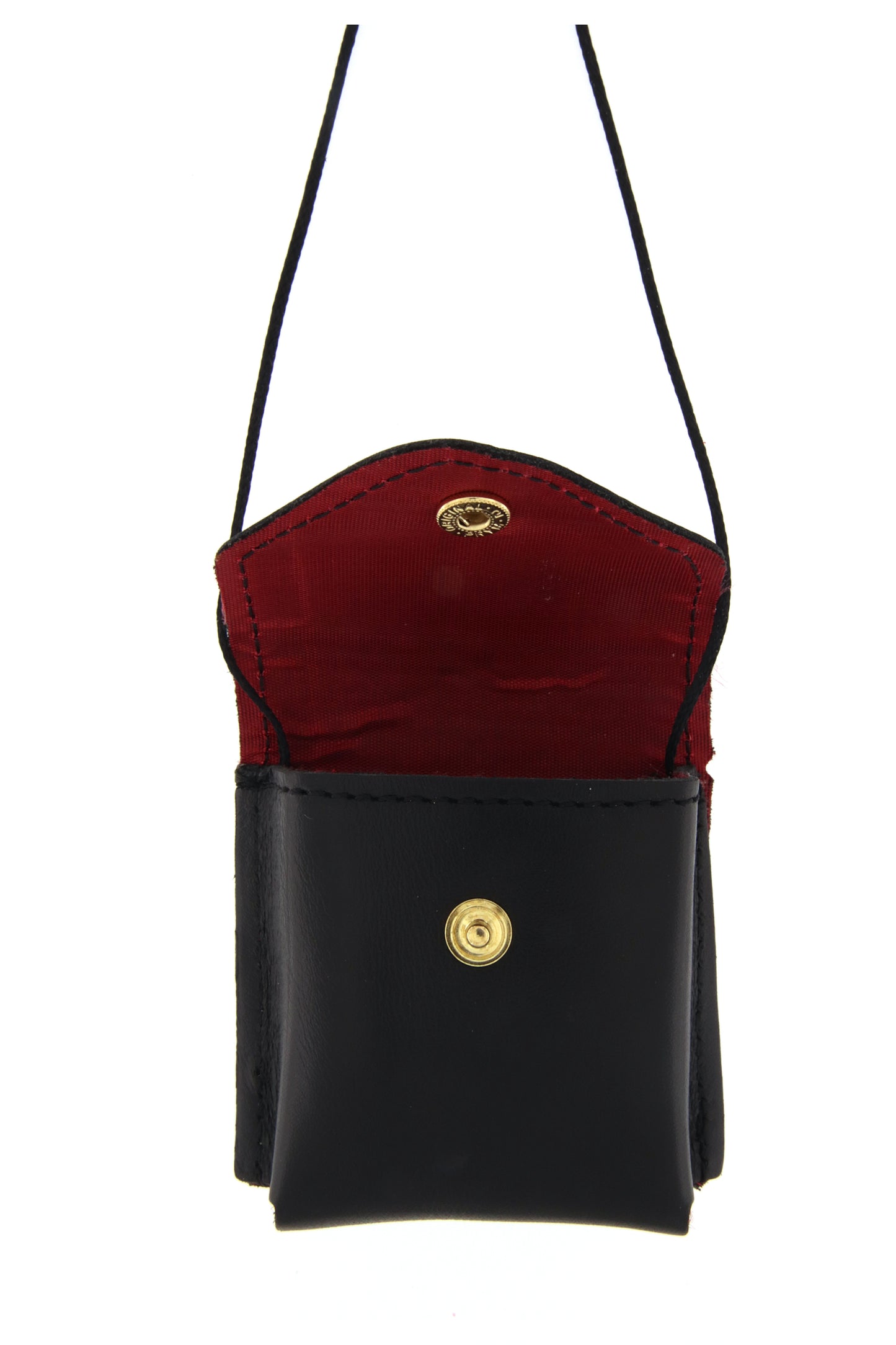 Astuccio portateca in pelle. Dimensione 7x7 cm