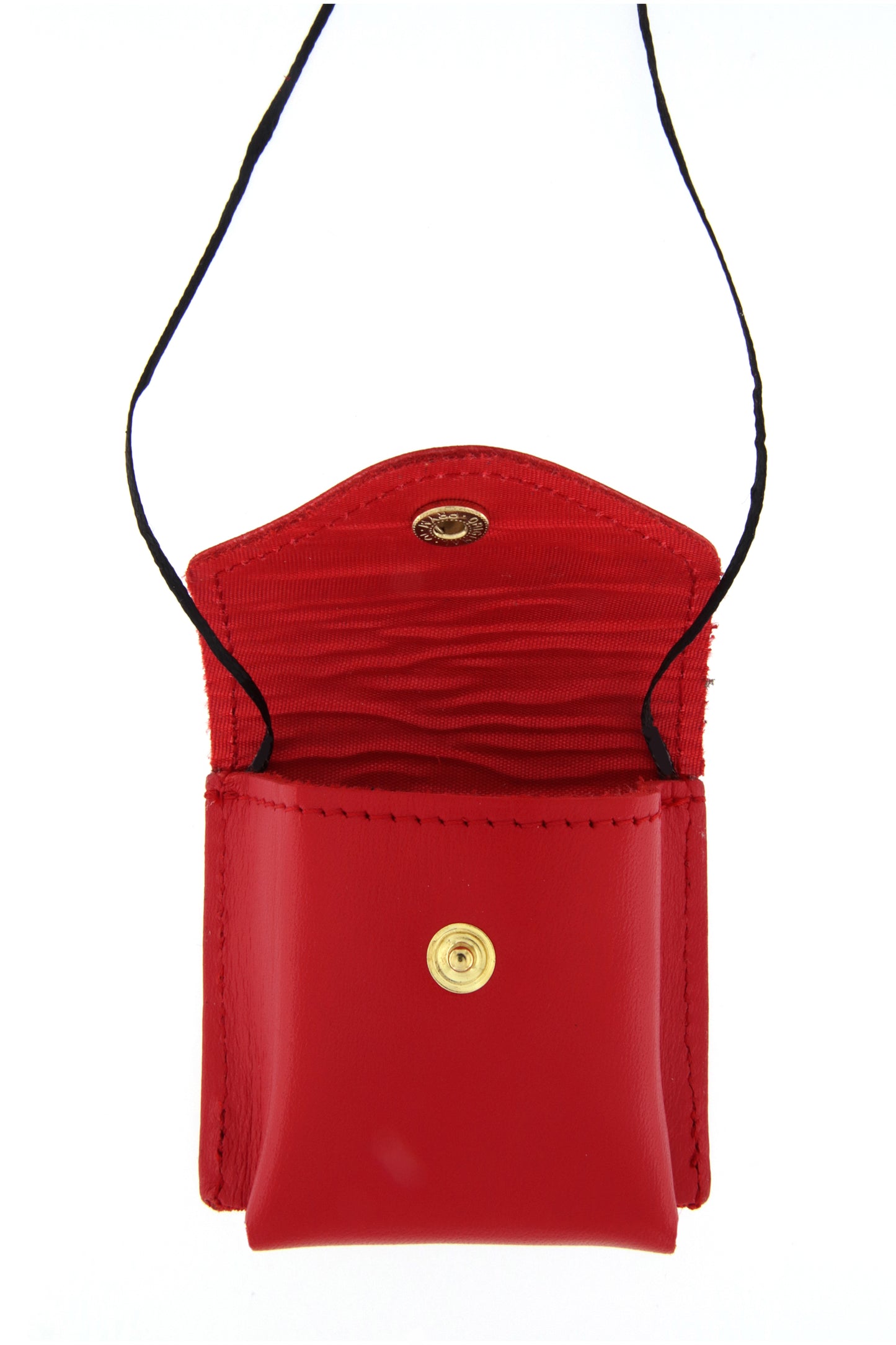 Astuccio portateca in pelle. Dimensione 7x7 cm