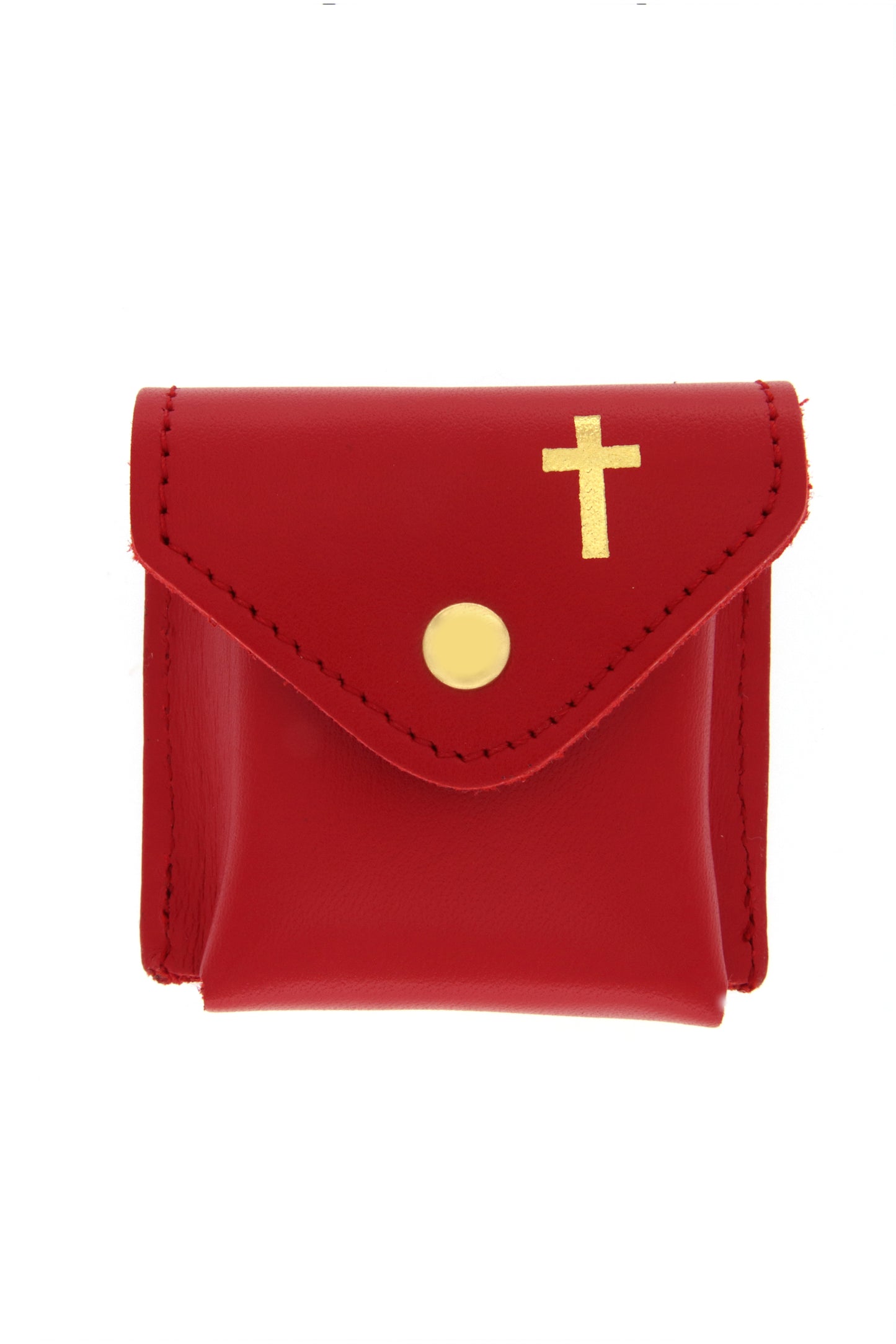 Astuccio portateca in pelle. Dimensione 7x7 cm