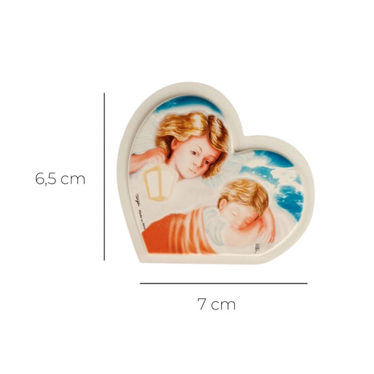 Quadro cuore dipinto, in legno. Dimensioni 6,5x7 cm
